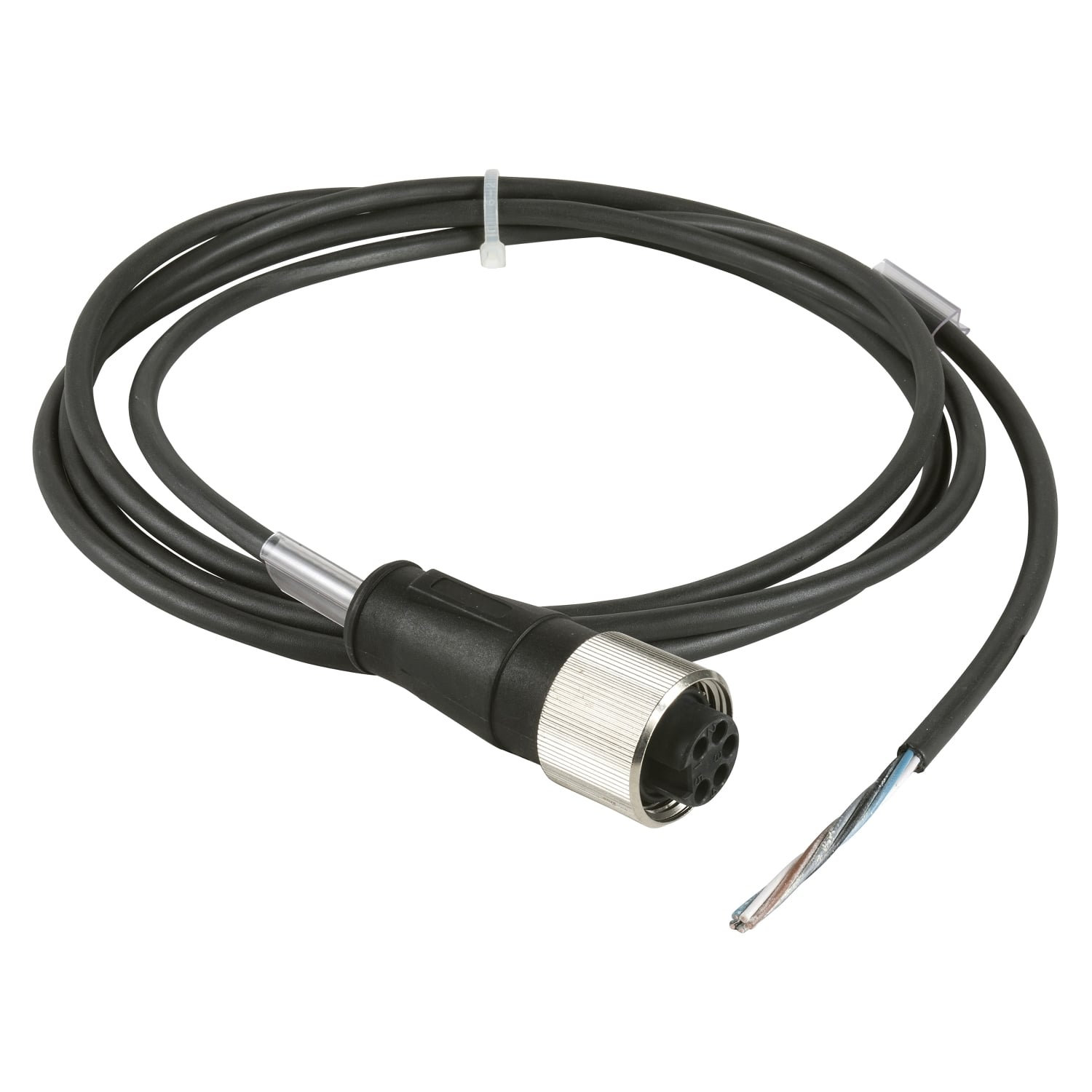 XZCP1774L2 Screw-On Pre-Wired Connector, 250 VAC to 300 VDC, 2 m L, PUR