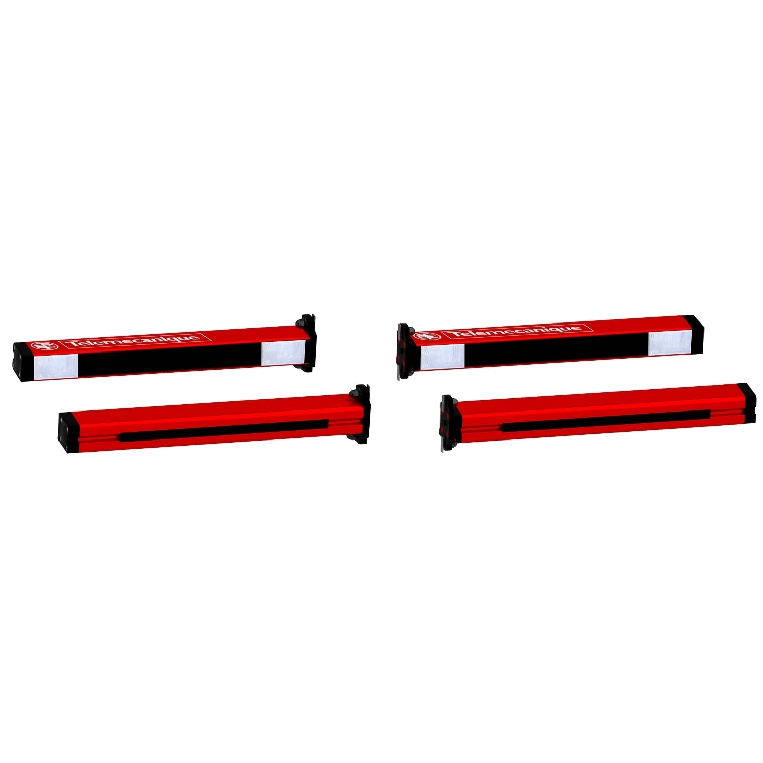 XUSZAST4PP Type T 4-Parallel 1-Beam Prebuilt Muting Arm, For Use With XUSL4M Type 4 Safety Light Curtain, 14.2 in W, Red