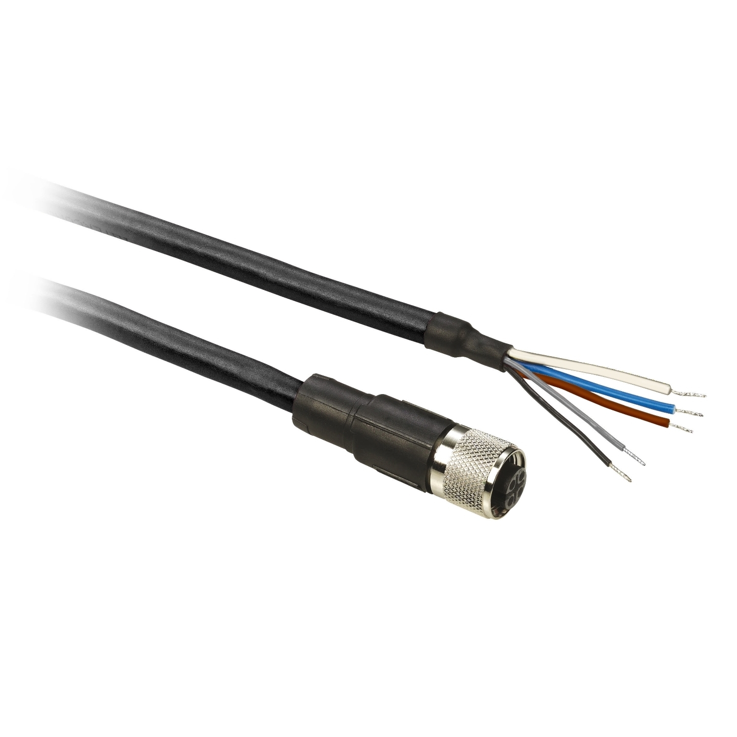 XZCP11V12L5 Pre-Wire Connector, 5-Pin M12 Jack End Connection, 5 m L, PUR