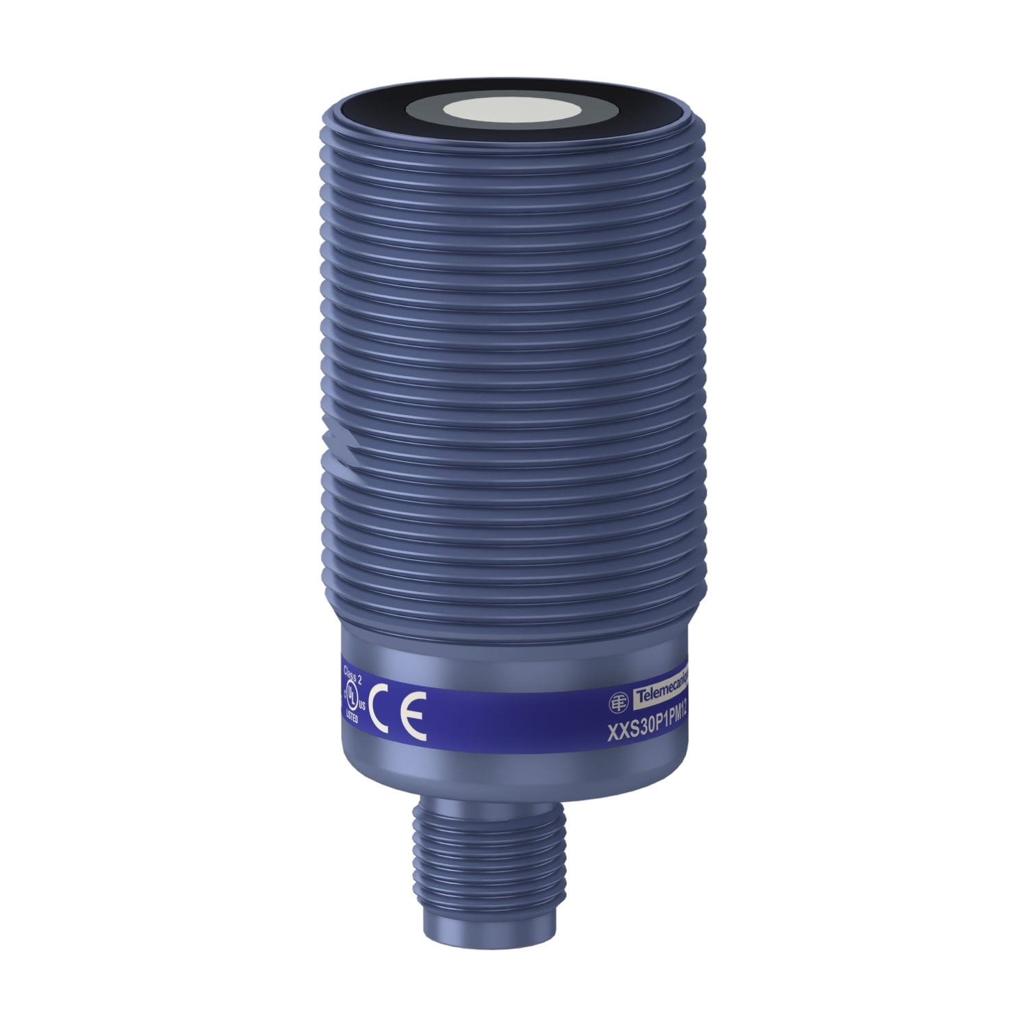 XXS30P1PM12 OsiSense XX Cylindrical Straight Sensor, Ultrasonic, PNP Output, 1NO-1NC Contact, 12 to 24 V DC