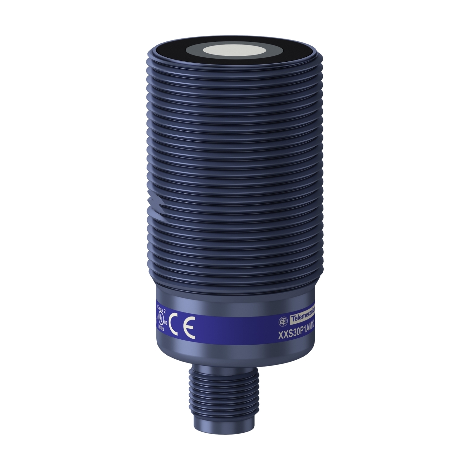 XXS30P1AM12 OsiSense XX Cylindrical Straight Sensor, Ultrasonic, Analog Output, 12 to 24 V DC
