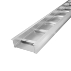 Series 3 aluminum straight section H-beam cable tray 6 inches side rail height 36 inches width solid through 144 inches length