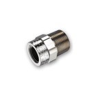 Adapter, Enlarger, M20 Male Thread to M25 Female Thread, Suitable for Use in Zones 1, 2 , 21, and 22, Ex e and Ex d, UL1203, Nickel Plated Brass