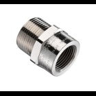 Adapter, Thread Converter, M20 Male Thread to 1/2 Inch NPT Female Thread, Suitable for Use in Zones 1, 2 , 21, and 22, Ex e and Ex d, UL1203, Nickel Plated Brass