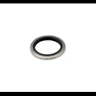 Liquidtight Sealing Gasket, 1 Inch, with 316 Stainless Steel Retainer Ring and Thermoplastic Molded Seals, High Temperature, Black Interior