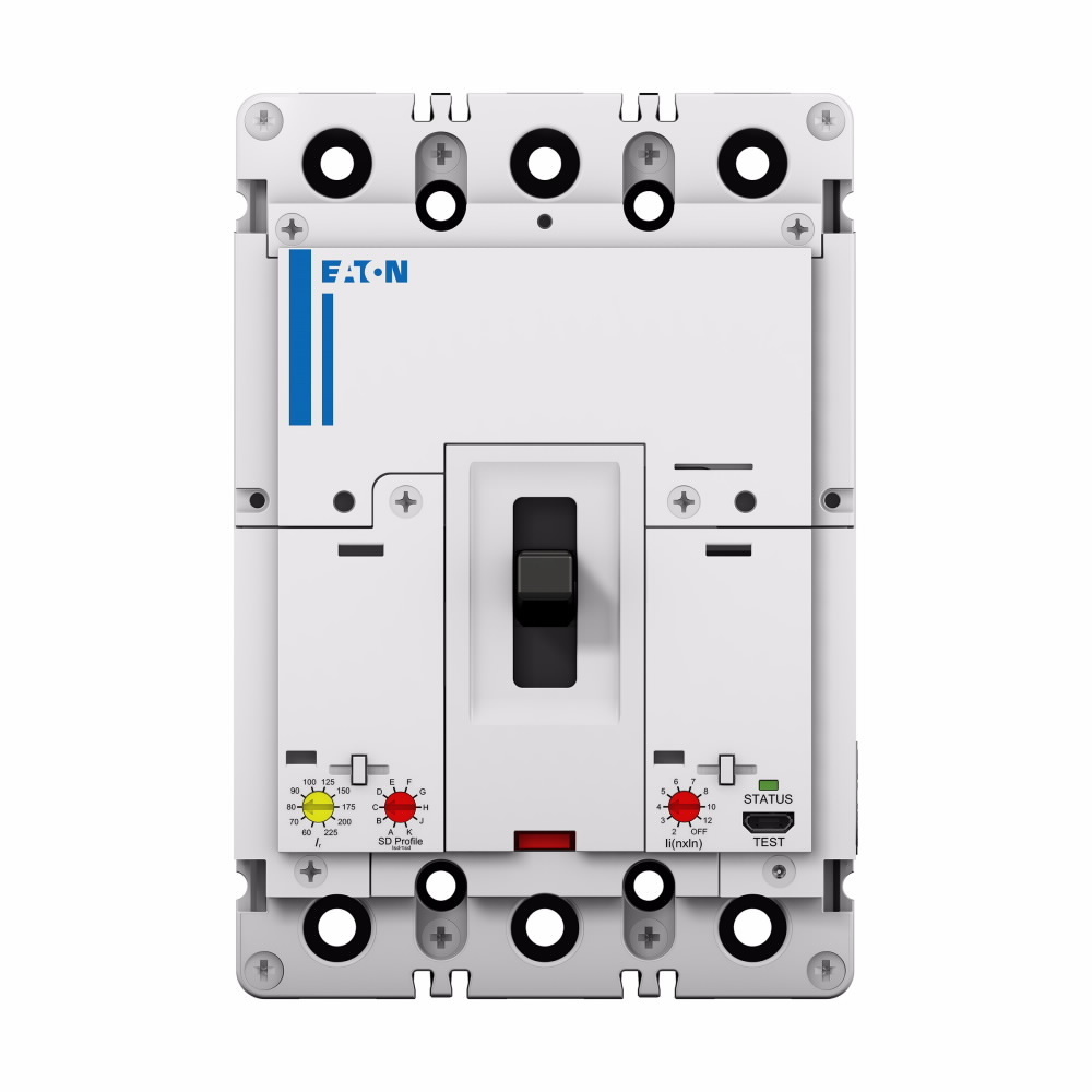 PDG23F0150B2NJ Power Defense Molded Case Circuit Breaker, 600 V AC, 150 A, 25 kA Interrupt, 3 Poles, Electronic Trip