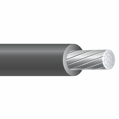 Type USE-RHH-RHW Wire, 250 KCMIL, Black, Aluminum Conductor, 1000 Foot Reel