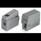 Fixture connector; 1-pole (1x solid to 1x solid, stranded, or fine-stranded); gray