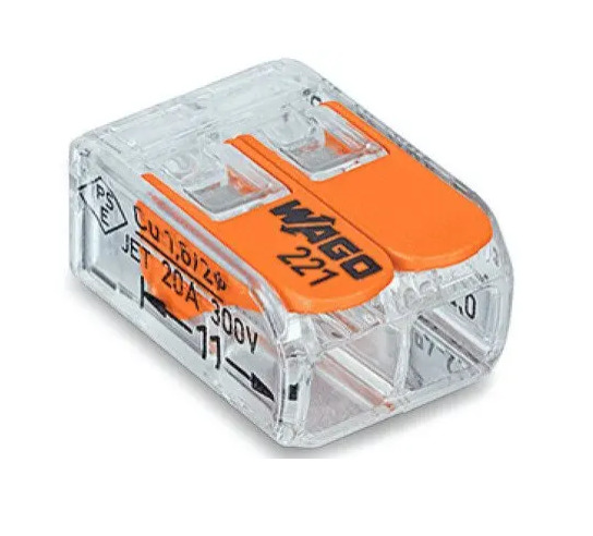 221-412/K194-4045 221 Butt Splice Splicing Connector, 24 to 12 AWG Wire, Fully Insulated Insulation