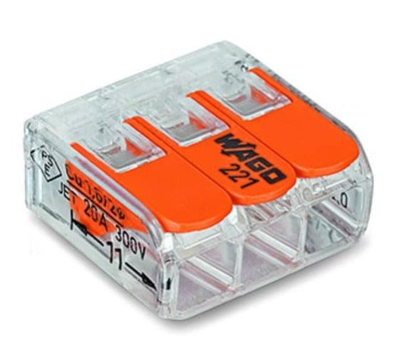 221-413/K194-4045 221 Splicing Connector, 24 to 12 AWG Wire, Fully Insulated Insulation