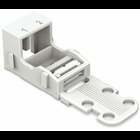 Mounting carrier; for 2-conductor terminal blocks; 221 Series - 4 mm²; with snap-in Mounting foot for horizontal Mounting; white