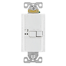 Eaton Blankface GFCI,Audible alarm,Self-test,#14 - 10 AWG,20A,Residential,Commercial,Flush,125 V,GFCI,Back and side wire,White,Brass,Blankface,Thermoplastic,Two-pole,Three-wire,Two-pole, three-wire, grounding