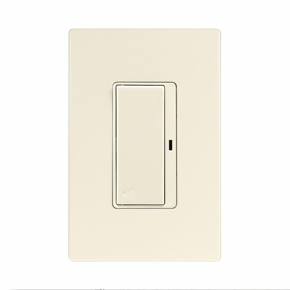 Eaton Z-Wave plus decorator switch, Power Failure Memory, 15A, 120V, Light almond, 60 Hz, LED, CFL, incandescent, MLV, ELV, fluorescent, and halogen, Single-pole, Three-way, Multi-location, Used with RF9517