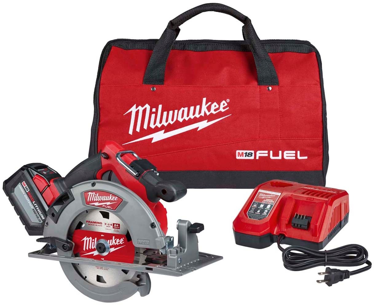 2732-21HD M18 FUEL Depth Adjustment Electric Cordless Circular Saw Kit, 7-1/4 in Dia Blade, 5/8 in Arbor/Shank, 18 V, 2-1/2 in D Cutting, Li-Ion Battery, Right Blade Side