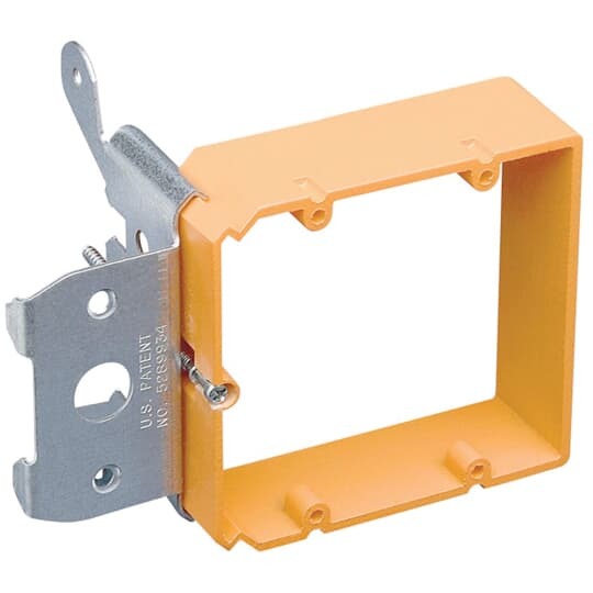 SC200ADJC Carlon 2-Gang Adjustable/Backless Non-Metallic Low Voltage Bracket, 5-5/8 in W, Orange