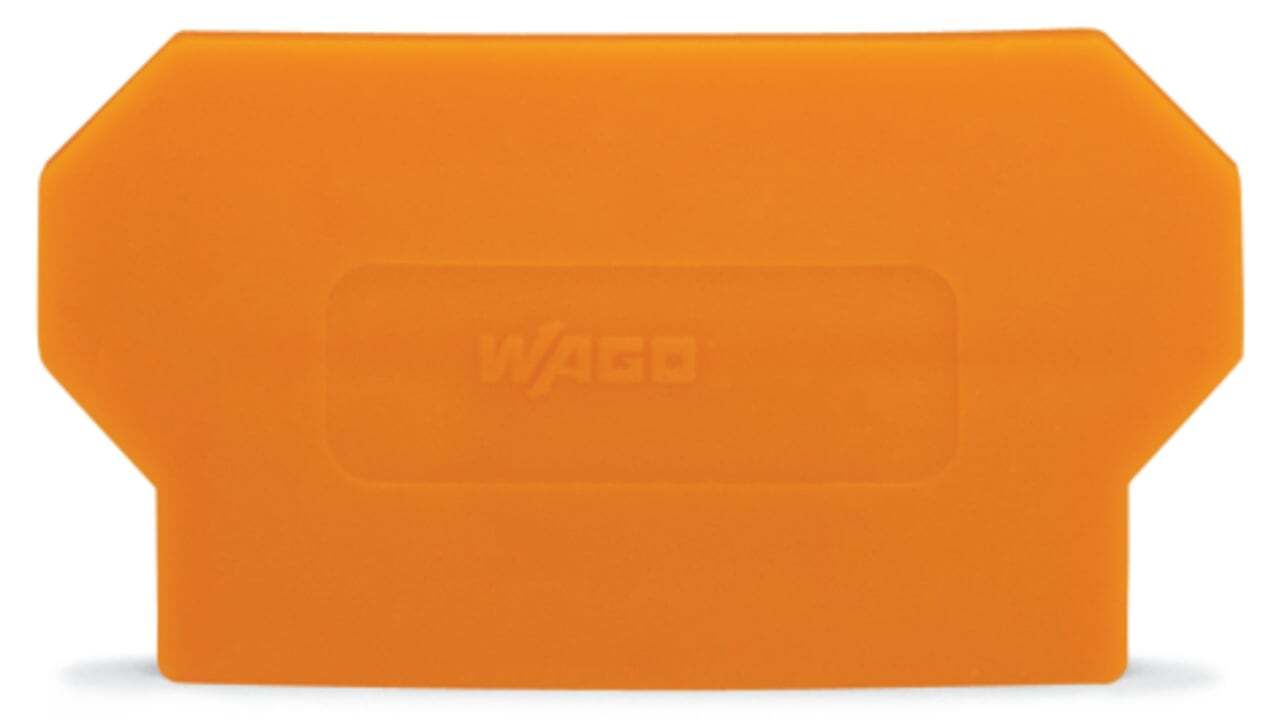 284-327 Separator Plate, For Use With Rail Mounted, Polyamide, Orange
