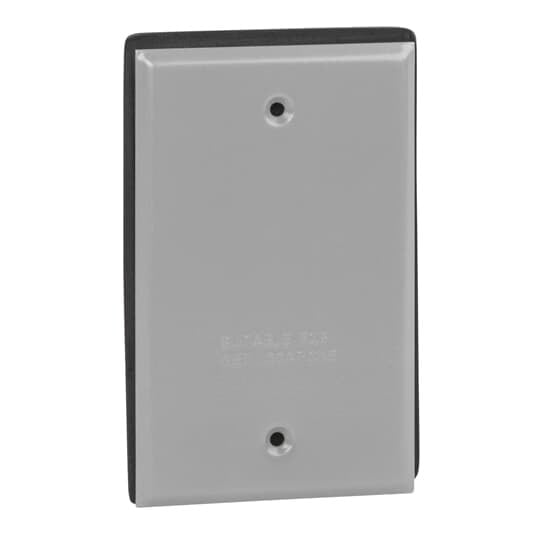 CCB Red Dot Blank Weatherproof Receptacle Cover, 4-9/16 in L x 2-13/16 in W, Steel