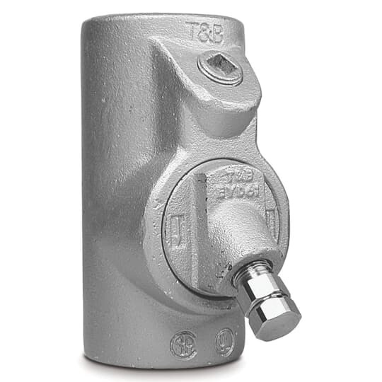 EYD41-TB T&B Dust/Ignitionproof Explosionproof Sealing Fitting With Drain, 1-1/4 in, For Use With Rigid Conduits, Iron, Aluminum Acrylic Painted/Electro Galvanized