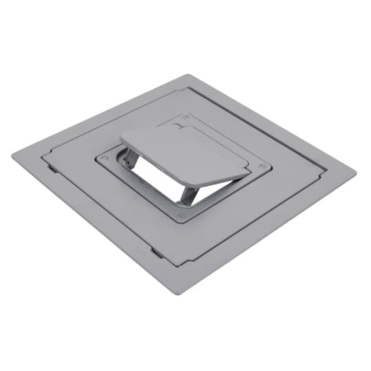 668-CST-ALM Steel City Floor Box Cover, 11.63 in L x 11.63 in W, Zinc Alloy