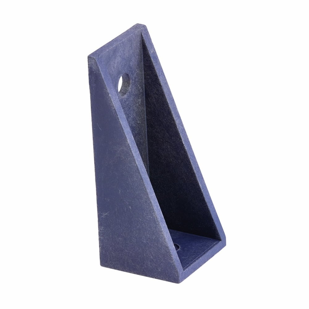 BFV371-2G 90 deg Gusseted Corner Angle, 3 Holes, 4 in L x 1-5/8 in W, Reinforced Polyurethane