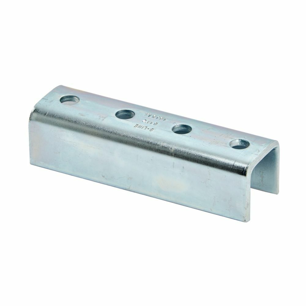 B172GRN 4-Hole Splice Clevis, 7-1/4 in L x 1/4 in THK, For Use With B22, B52A Channel, Steel