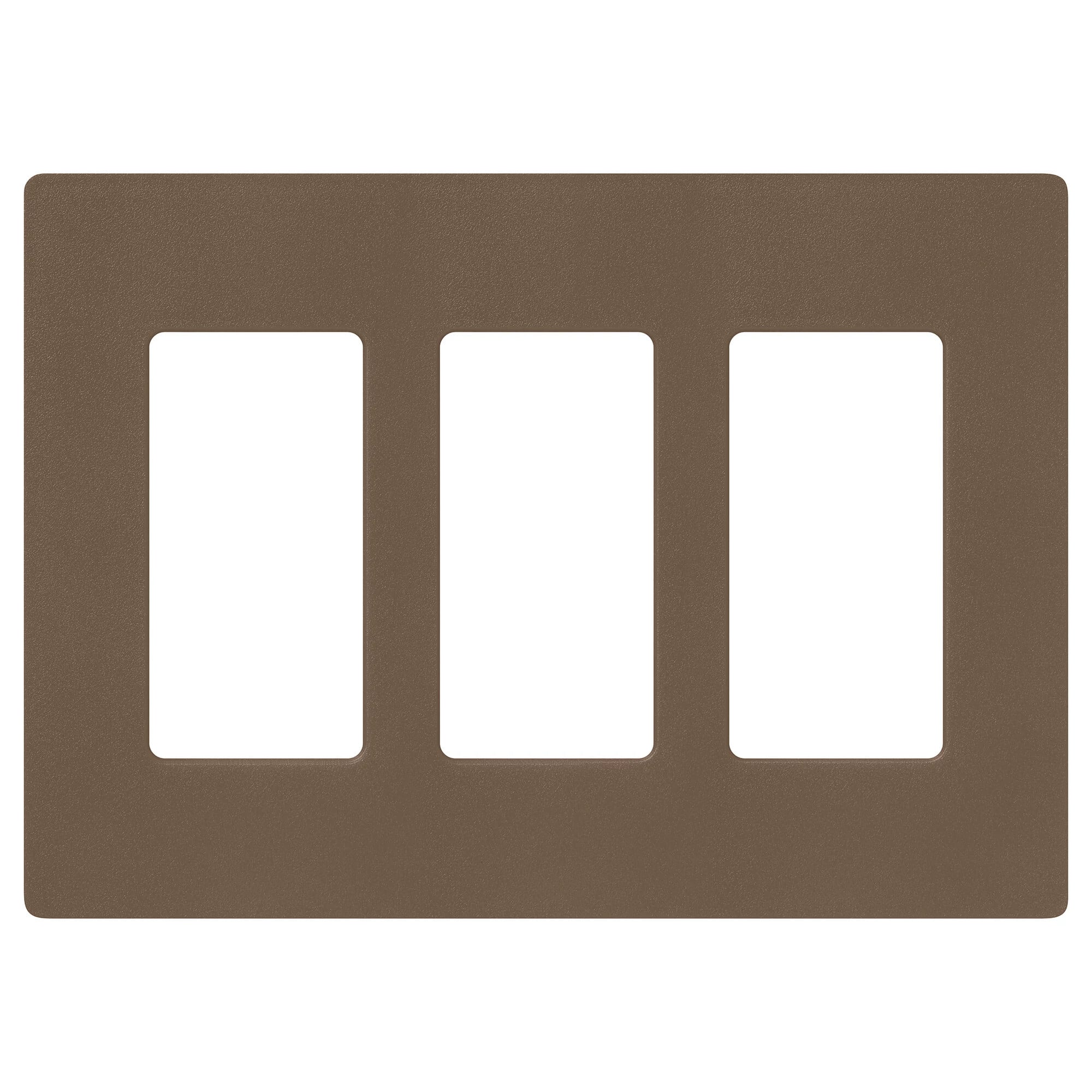 SC-3-EP Claro Wall Plate for Decorator-Style Dimmers, Switches, and Outlets, 3 Gang, Satin, Espresso