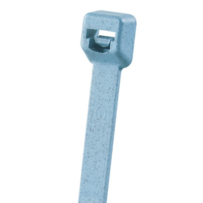 Pan-Ty PLT1M-C86 Cable Tie, Light Blue, Met Det PA6.6, 3.9"L, 18lb, PK100
