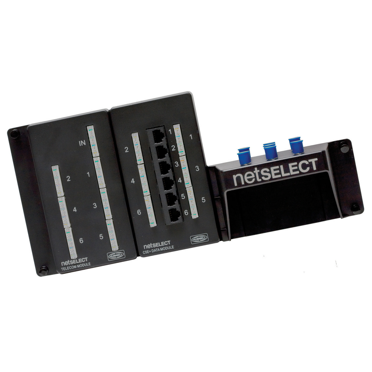 NSOTVM6 6-Port Telephone/Video Standard Combination Module, RJ45 Connection