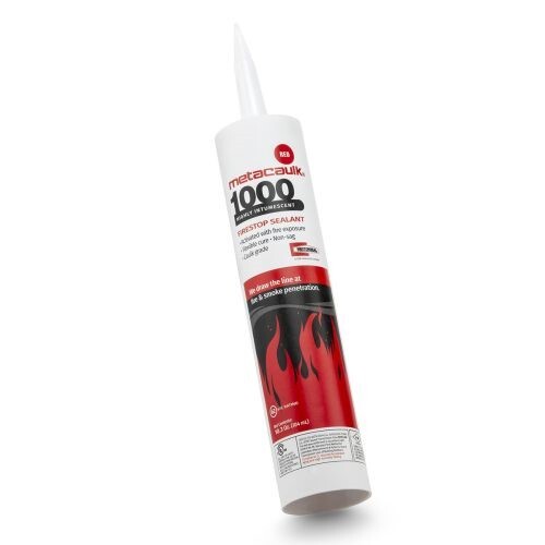 66640 Metacaulk Intumescent Firestop Sealant, 10.3 oz Cartridge, Paste Form, Red, 1.25
