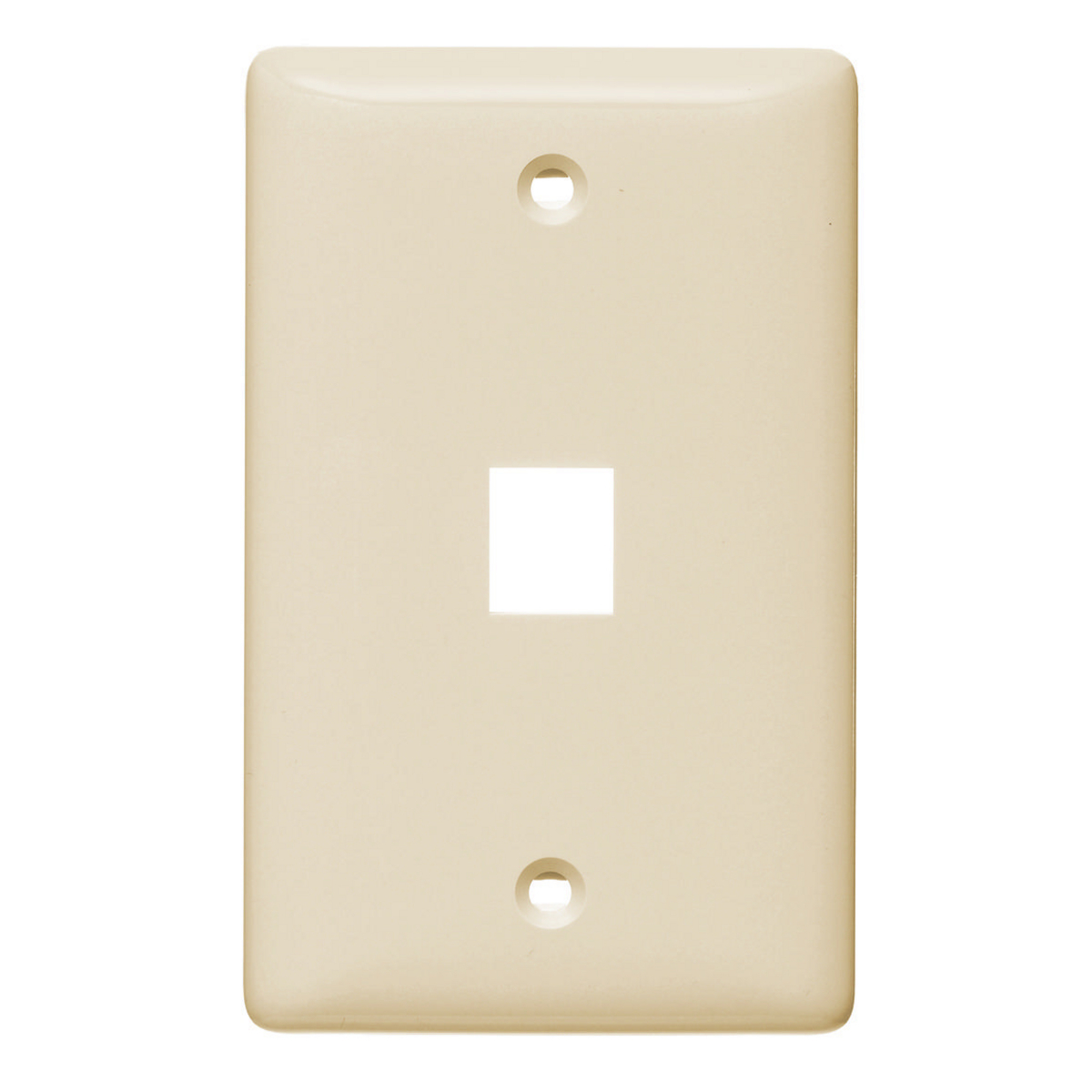 NSP11LA Rear Load Standard Molded Keystone Faceplate, 1 Gangs, 1 Ports, Audio/Video/Voice/Data/Multimedia Module, Fastened Mount, High-Impact Thermoplastic