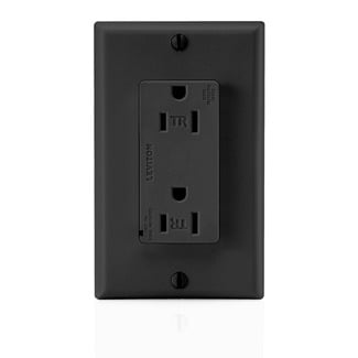 T5280-E Type 3 2-Pole 3-Wire Self-Grounding Tamper Resistant Straight Blade Surge Protective Receptacle, 125 V AC, 15 A, 5 kA Short Circuit