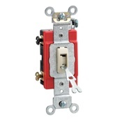 1223-2IL Self-Grounding AC Quiet Toggle Switch, 120/277 V AC, 20 A, 1/2 hp Power Rating