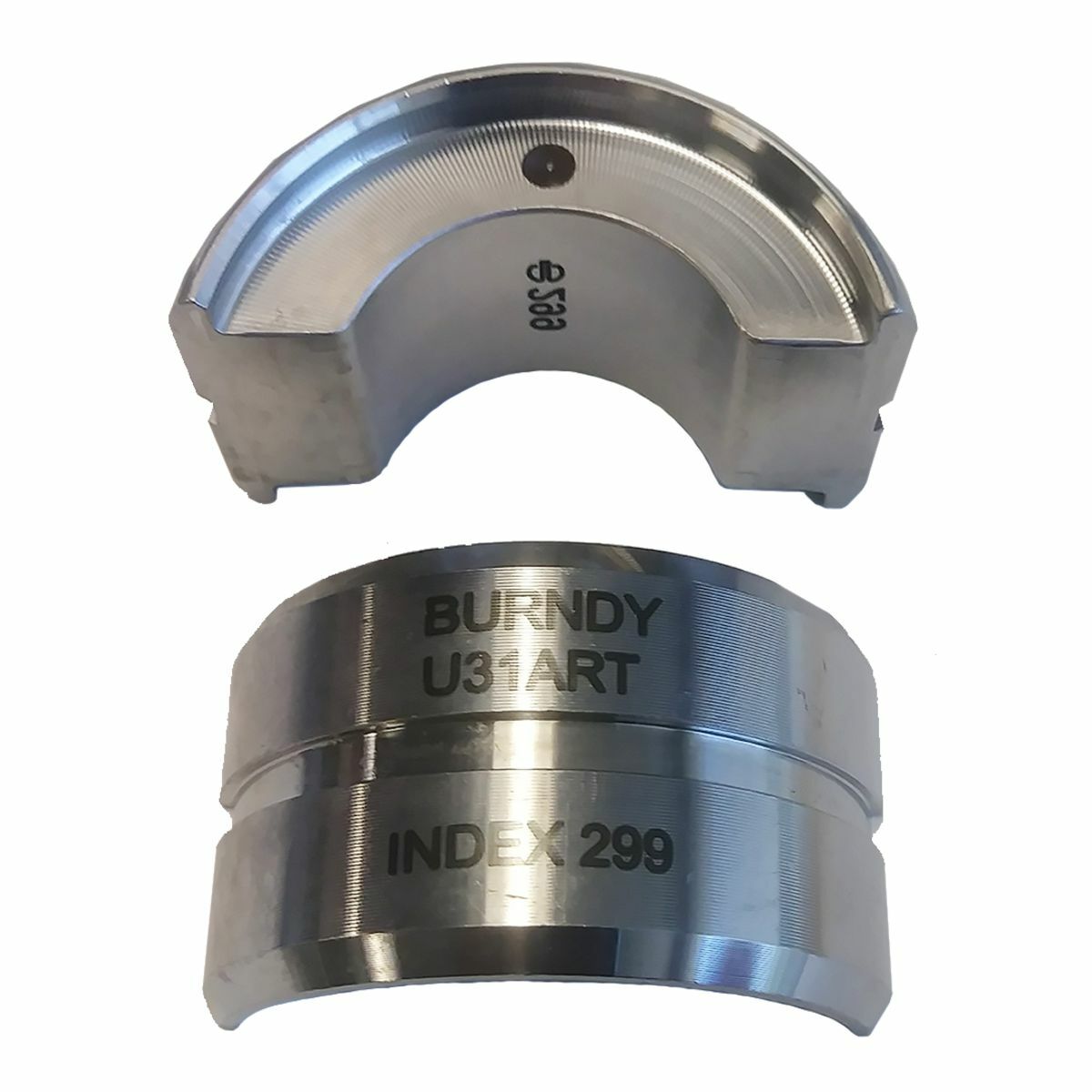 U31ART Style U Circular Non-Butting Twin Crimping Die, 350 kcmil Aluminum Cable, Stainless Steel