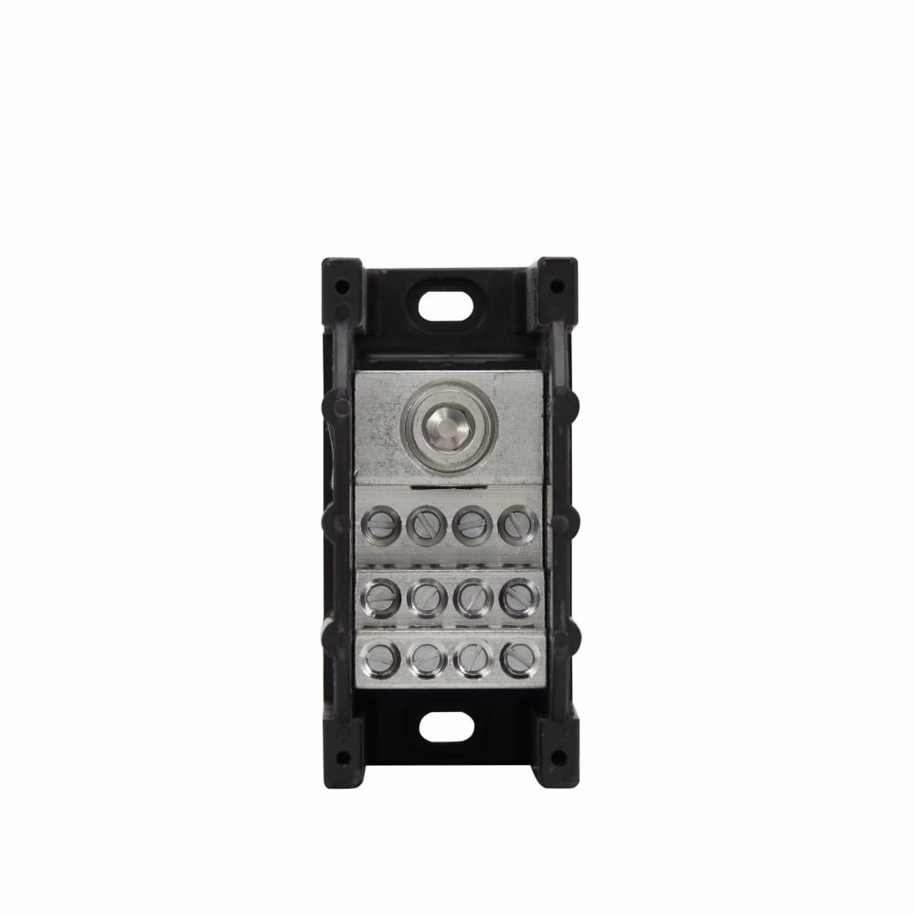 PDB370-1 Barrier High SCCR Power Distribution Block, 600 V AC/DC, 310 A, 1 Pole, 4 AWG to 350 kcmil Cu Line, (12) 14 to 4 AWG Cu Load, 8 to 4 AWG Wire, Aluminum/Phenolic
