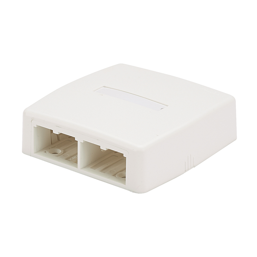 CBXQ4WH-A Mini-Com PanNet 4-Port Surface Mount Box, Mini-Com, Surface Mount, ABS