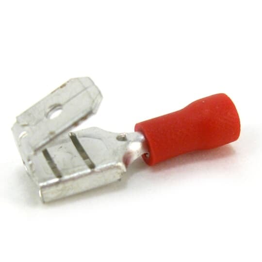 TV18-250PD-XV Catamount Insulated Piggy Back Disconnect With Copper Sleeve, 22 to 16 AWG, Brass, Red