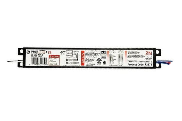 GE432MAX-G-N Electronic Ballast, 32 W Lamp, 120 to 277 V AC, Instant, 0.78/0.79 Ballast Factor