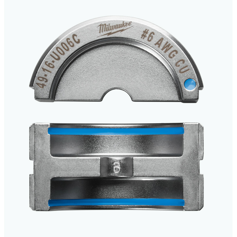 49-16-U006C M18 Force Logic U-Style Crimping Tool Die, 6 AWG Copper Cable, Aluminum