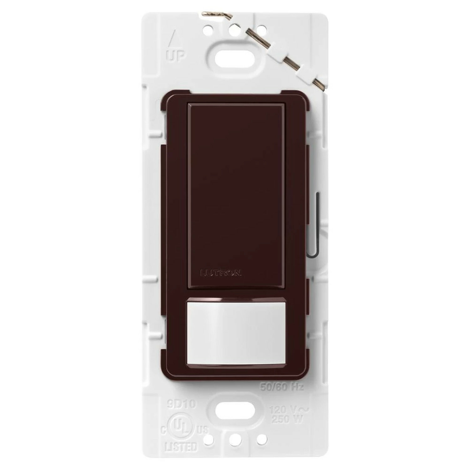 MS-OPS2-BR Maestro Motion Sensor Switch, Ground or Neutral Required, 2 Amp Lighting, 120V, 1 Pole, Brown