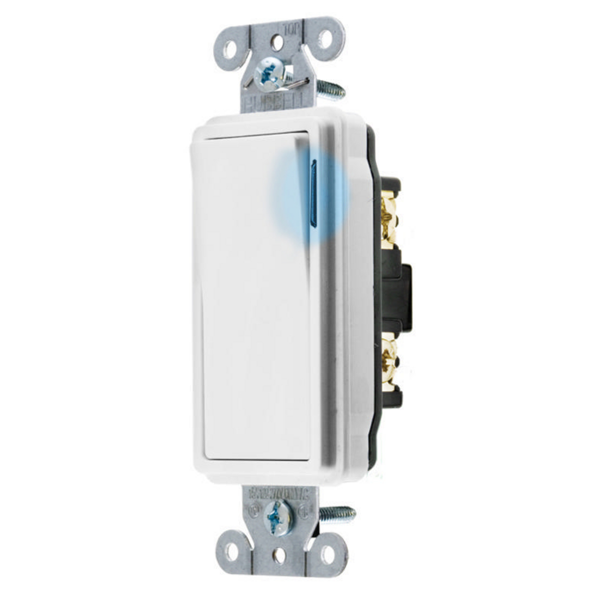 DS120ILW Decorator General Purpose Standard AC Switch With Blue LED, 120 to 277 V AC, 20 A, 5540 W Power Rating, 2 Position Contact