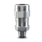 Star Teck Extreme aluminum jacketed cable fitting. Hub size of 4 inches. Range over jacket from 3.665 - 4.340 inches.