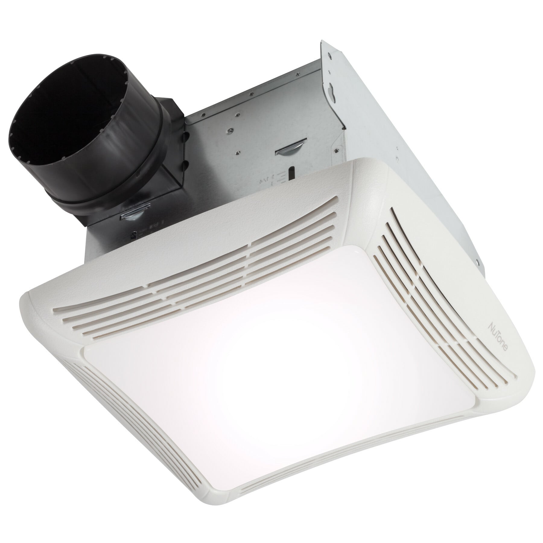 763 Power-Trac Ventilation Fan/Light Combo With Black Baffle, (1) Lamp, 120 V AC, Polycarbonate Housing