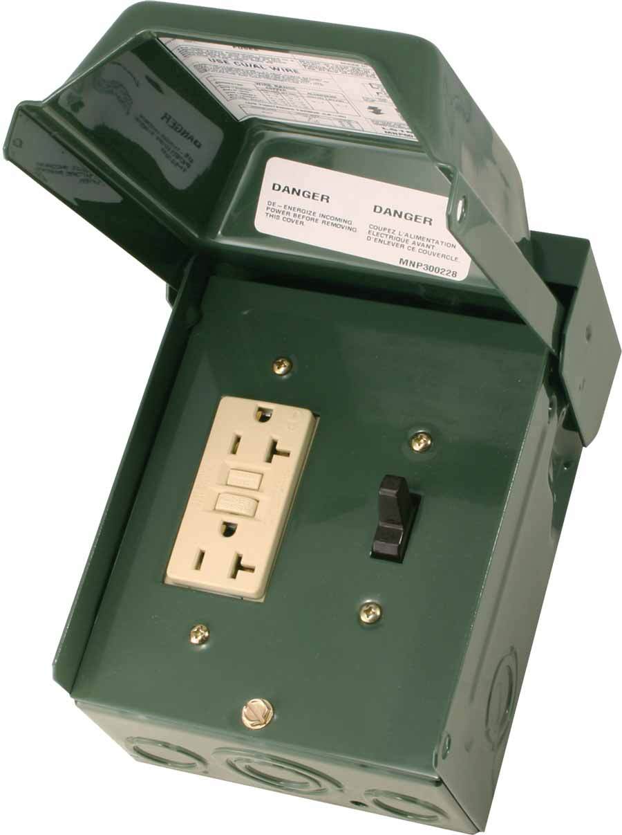 U010S010GRP Midwest GE Unmetered Power Outlet, 120 V AC, 20 A, 1 Phase , 14 to 10 AWG Wire, Surface Mount