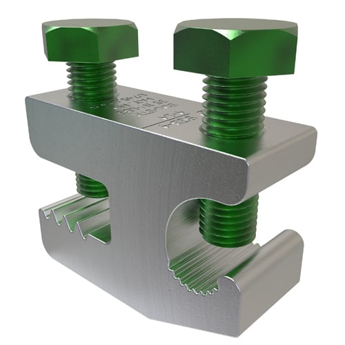 SGB-4 ClearChoice Type SGB Grounding Clamp, 14 to 4 AWG Conductor, 1/4 in THK Bar, Aluminum Alloy