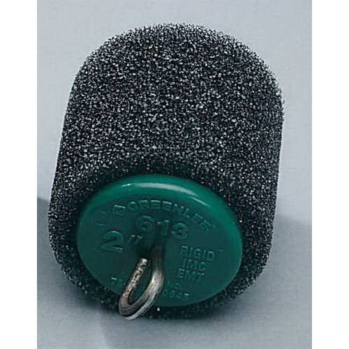 617 Conduit Piston, 4 in IMC/Rigid Conduit, Foam, Green