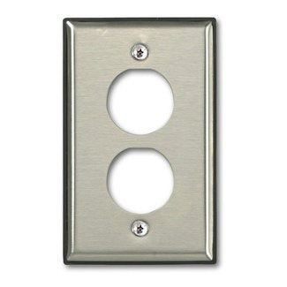 D6710-1S2 DuraPort Wall Plate, 1 Gangs, 4.62 in W x 2.87 in H x 0.287 in D, Stainless Steel