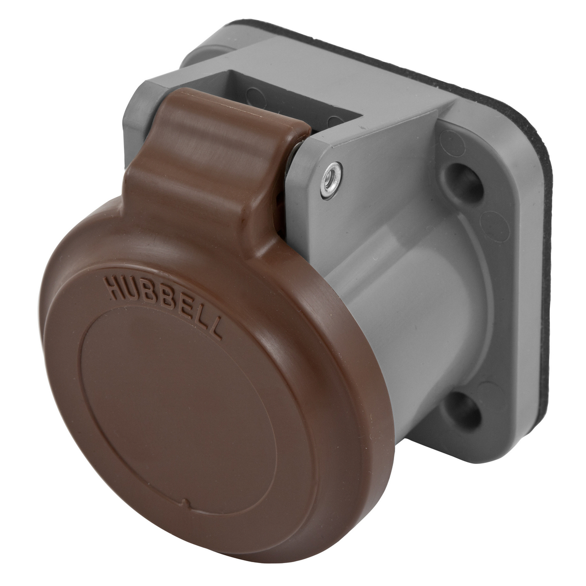 HBLNCBN 16 Series Weatherproof Fabricated Surface Mount Protective Lift Cover, #1, For Use With 300/400 A, 600 V AC/250 V DC 1-Pole and Temporary Power Device, Nylon/PBT, Brown