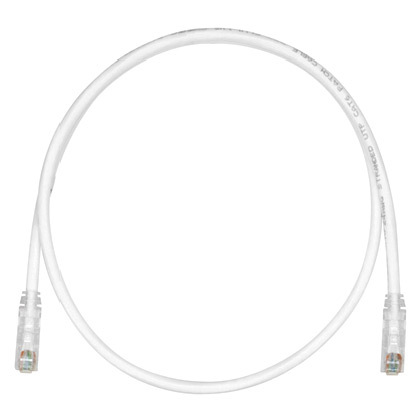 UTPSP14Y PanNet TX6 Plus Class E Patch Cord, Cat 6, 24 AWG U/UTP Copper Stranded Conductor, RJ45 Modular Plug Boot Connector, 14 ft L Cord, Off-White