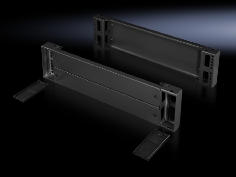 8602400 Front/Rear Base/Plinth Component, 7.9 in H, For Use With TS, SE, CM, TP, PC, IW, TS IT Series 16 in D Enclosure, Carbon Steel, Umbra Gray