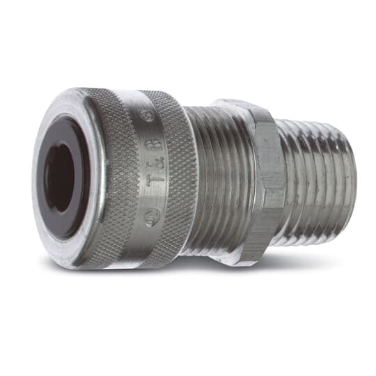2942AL T&B Ranger Liquidtight Strain Relief Cord Connector, 1 in Trade, 0.7 to 0.95 in Cable Openings, Aluminum